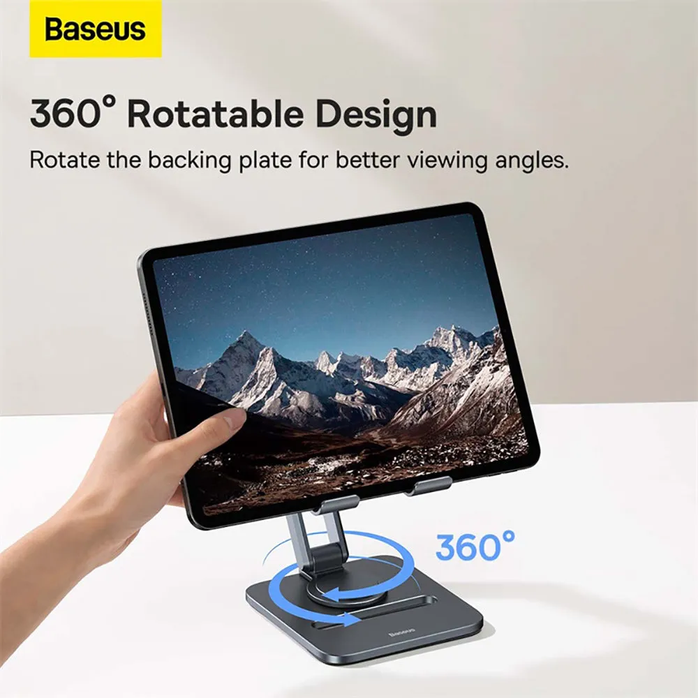 Baseus Desktop Biaxial Foldable Metal Tablet Stand - Rotatable Version, Deep Space Gray