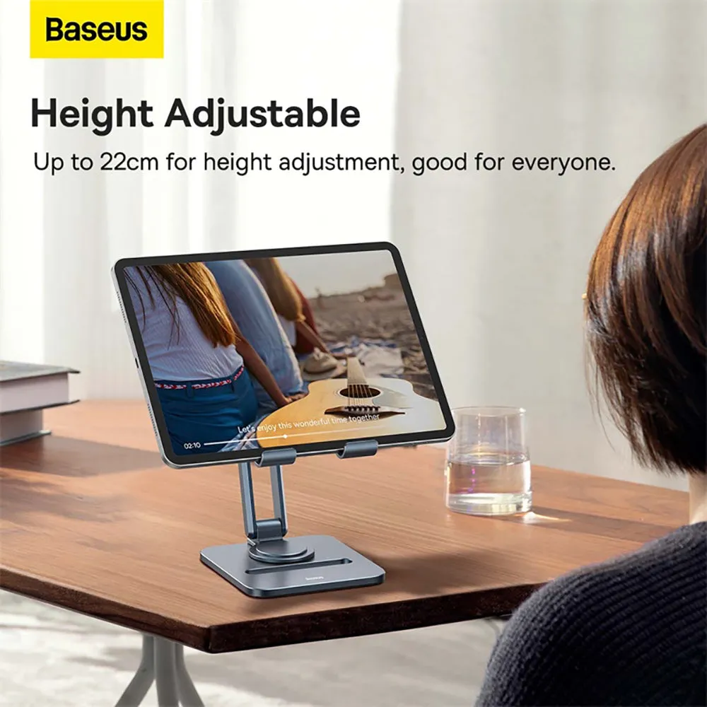 Baseus Desktop Biaxial Foldable Metal Tablet Stand - Rotatable Version, Deep Space Gray
