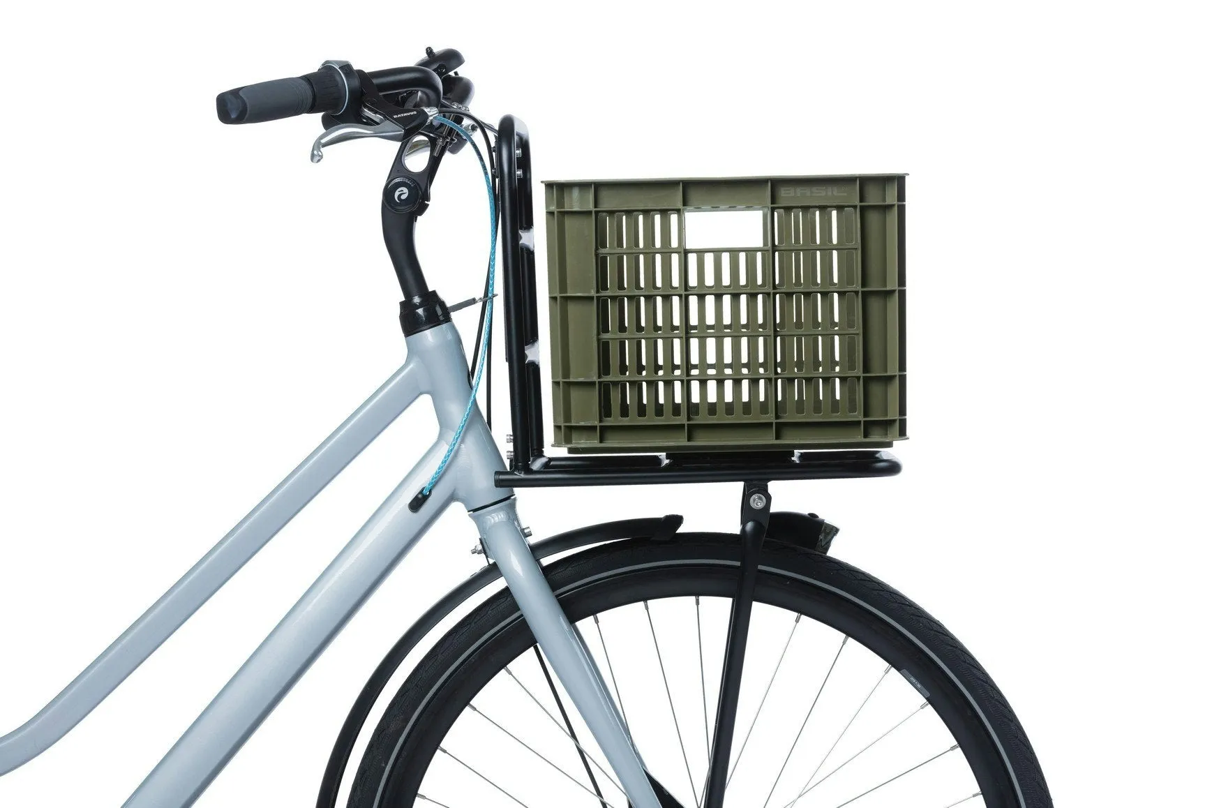 Basil Bicycle Crate Medium 29.5L Moss Green