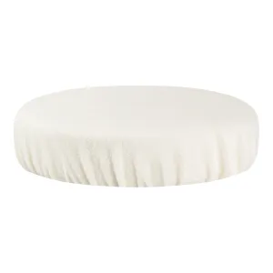 Beauty Stool Elastic Cover 30-35cm Terry Fabric Creamy