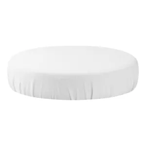 Beauty Stool Elastic Cover 35-40cm Velour White
