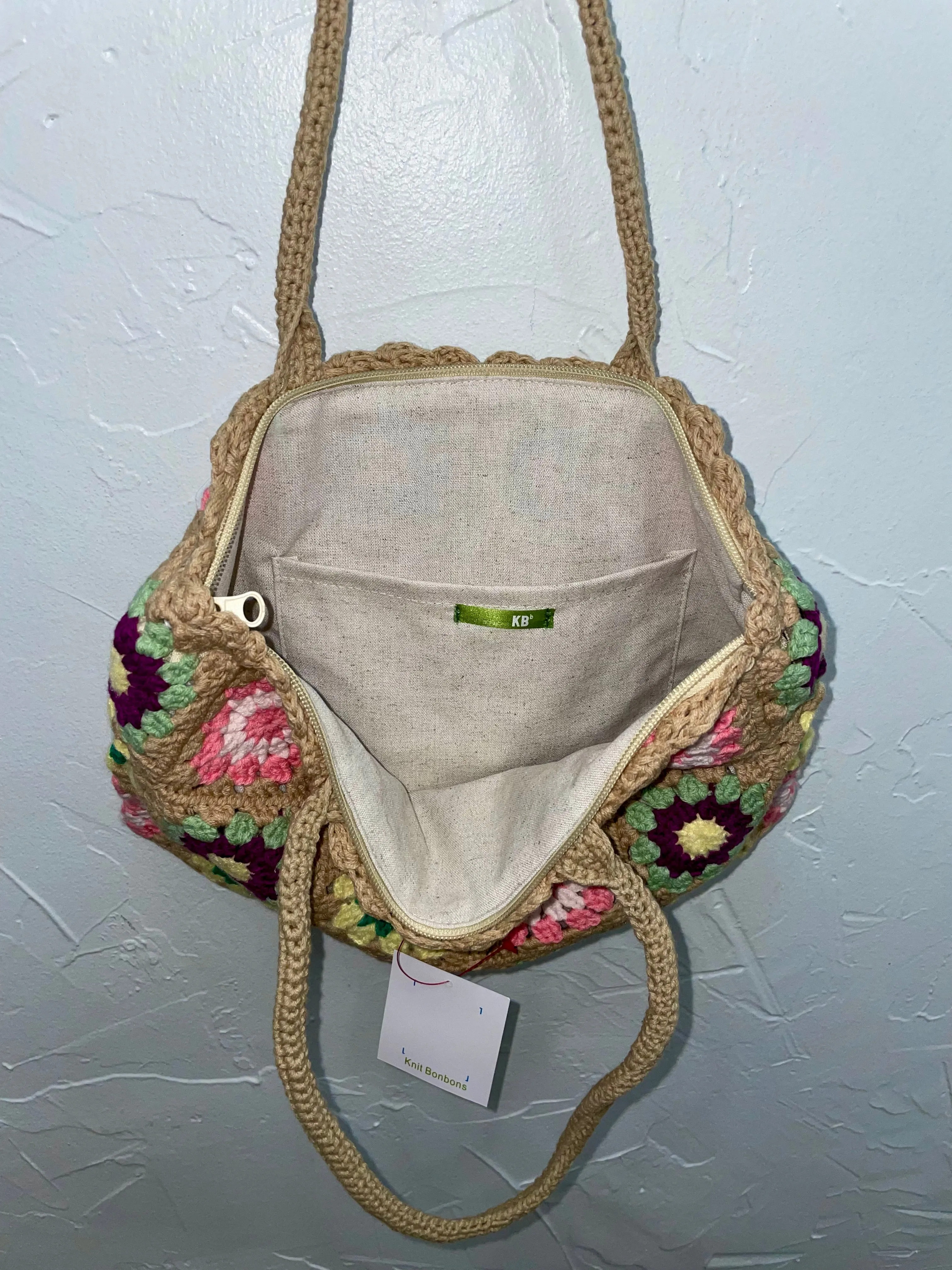 Beige Crochet Bag