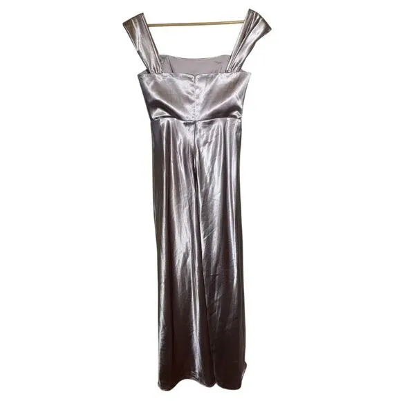 Birdy Grey Neutral Champagne Mia Convertible Dress Bridesmaid Maxi Size SMALL