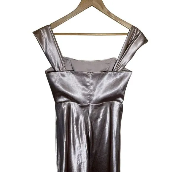 Birdy Grey Neutral Champagne Mia Convertible Dress Bridesmaid Maxi Size SMALL