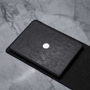 Black Topography Textured 3D Laptop Skins