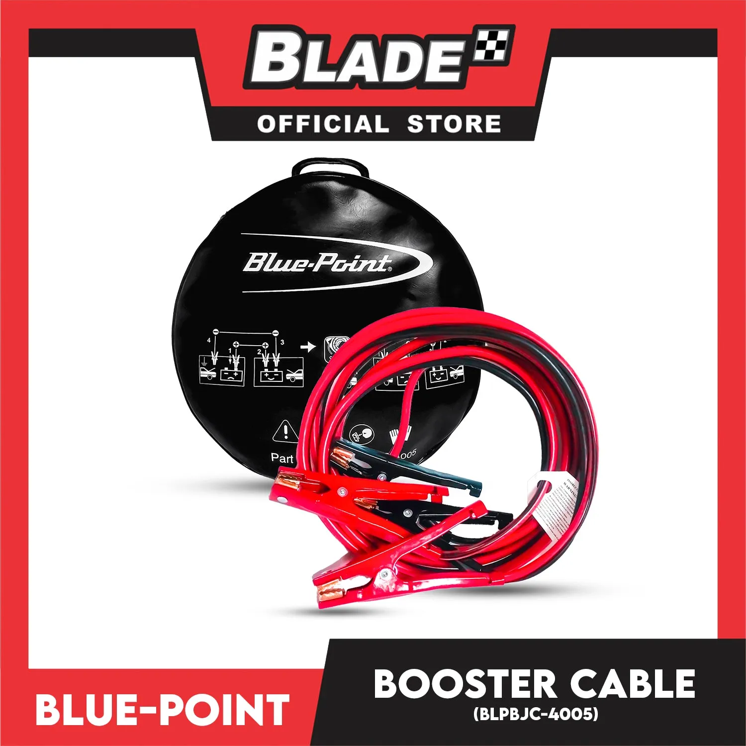 Blue-Point Booster Cable BLPBJC-4005, 15 Feet Battery Booster Cable Set