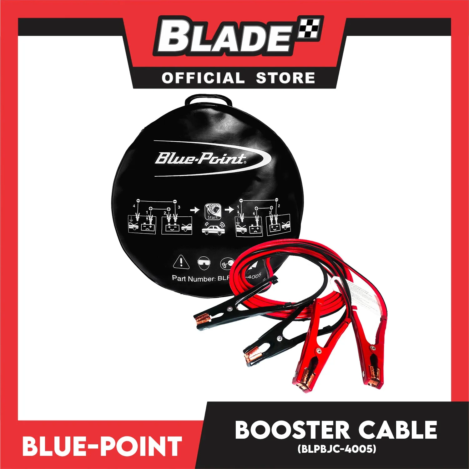 Blue-Point Booster Cable BLPBJC-4005, 15 Feet Battery Booster Cable Set