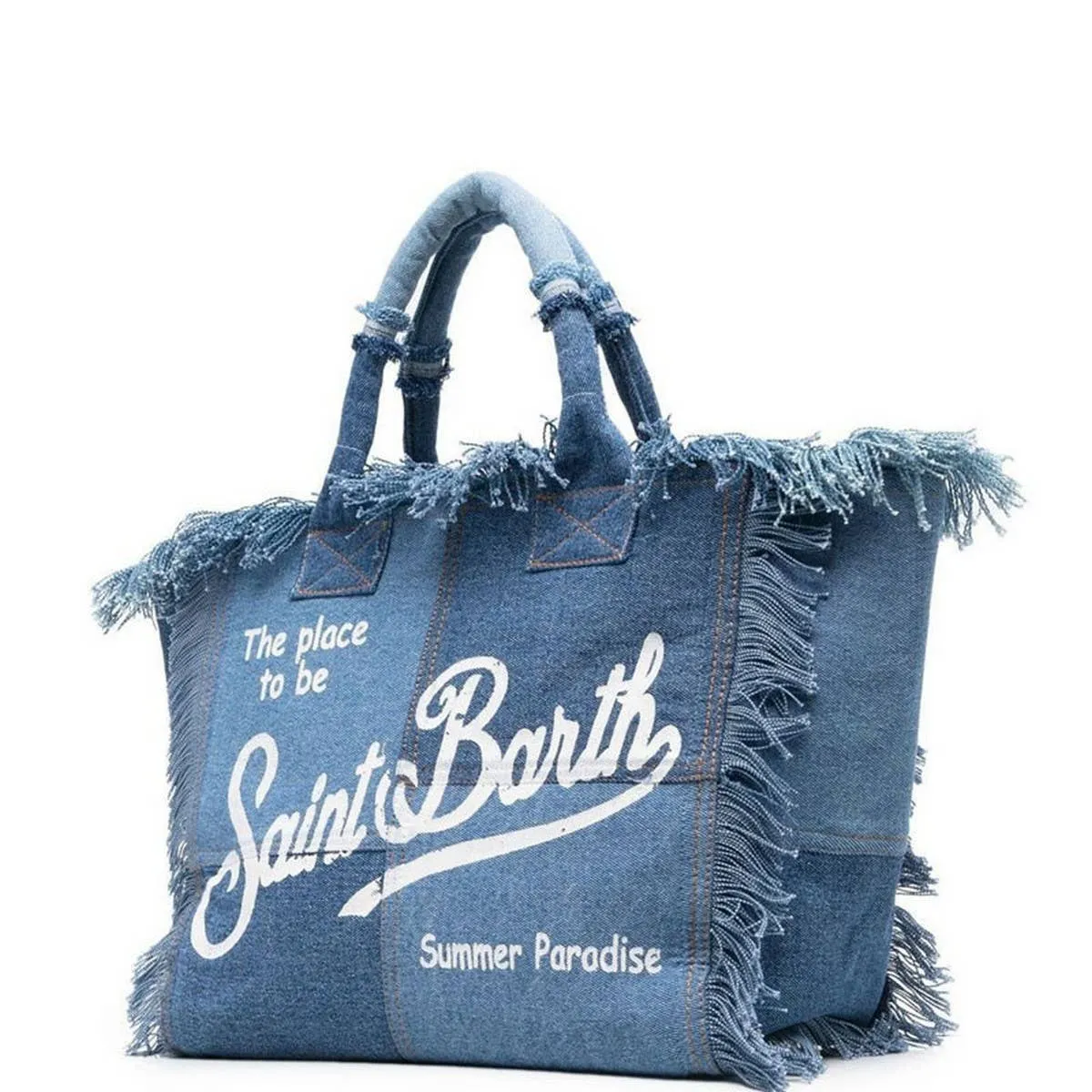 Blue St. Barth's Denim Tote Bag