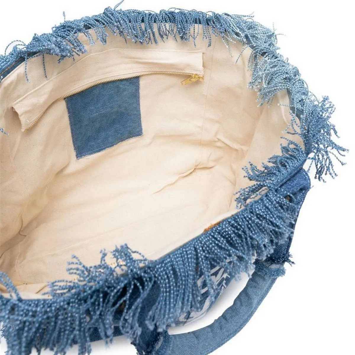 Blue St. Barth's Denim Tote Bag