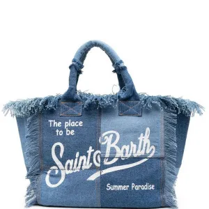 Blue St. Barth's Denim Tote Bag