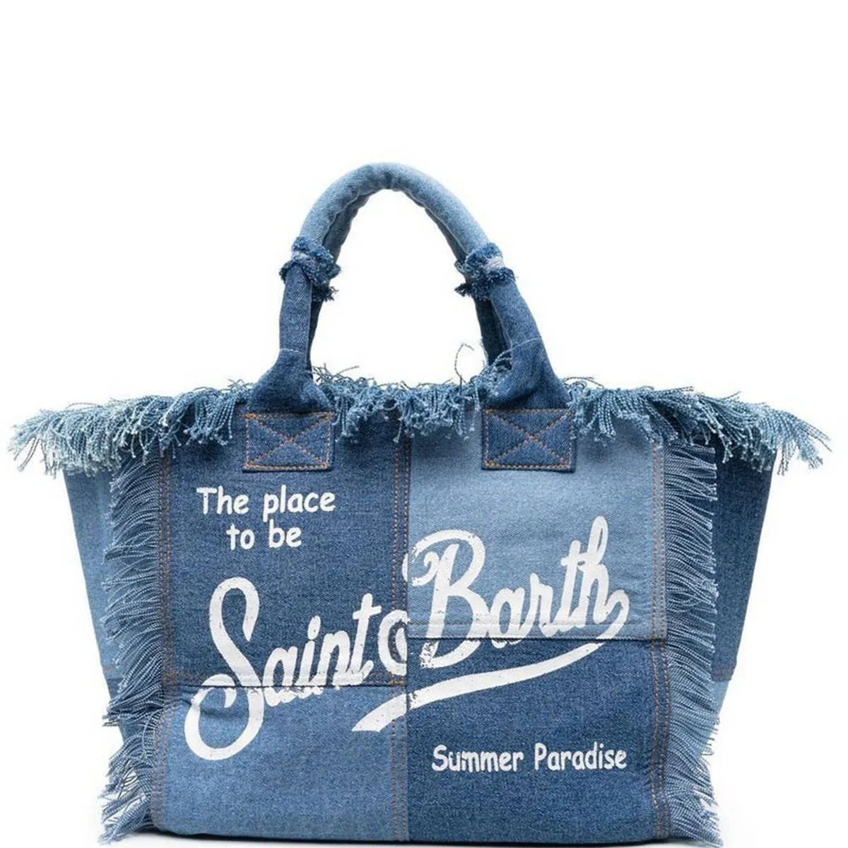 Blue St. Barth's Denim Tote Bag