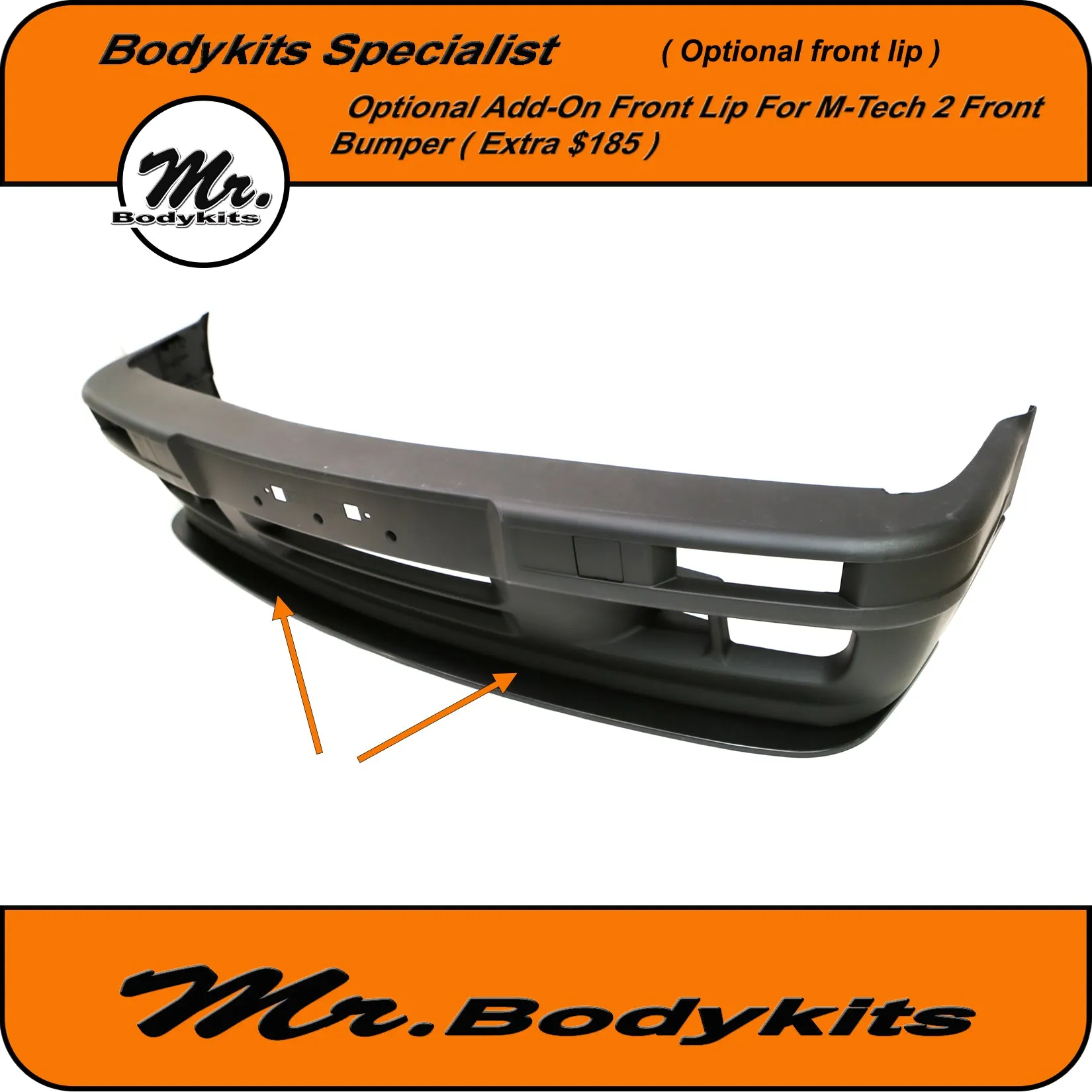 BMW E30 M-Tech 2 Style Complete Front Bumper For Sedan / Coupe / Convertible by Mr Bodykits