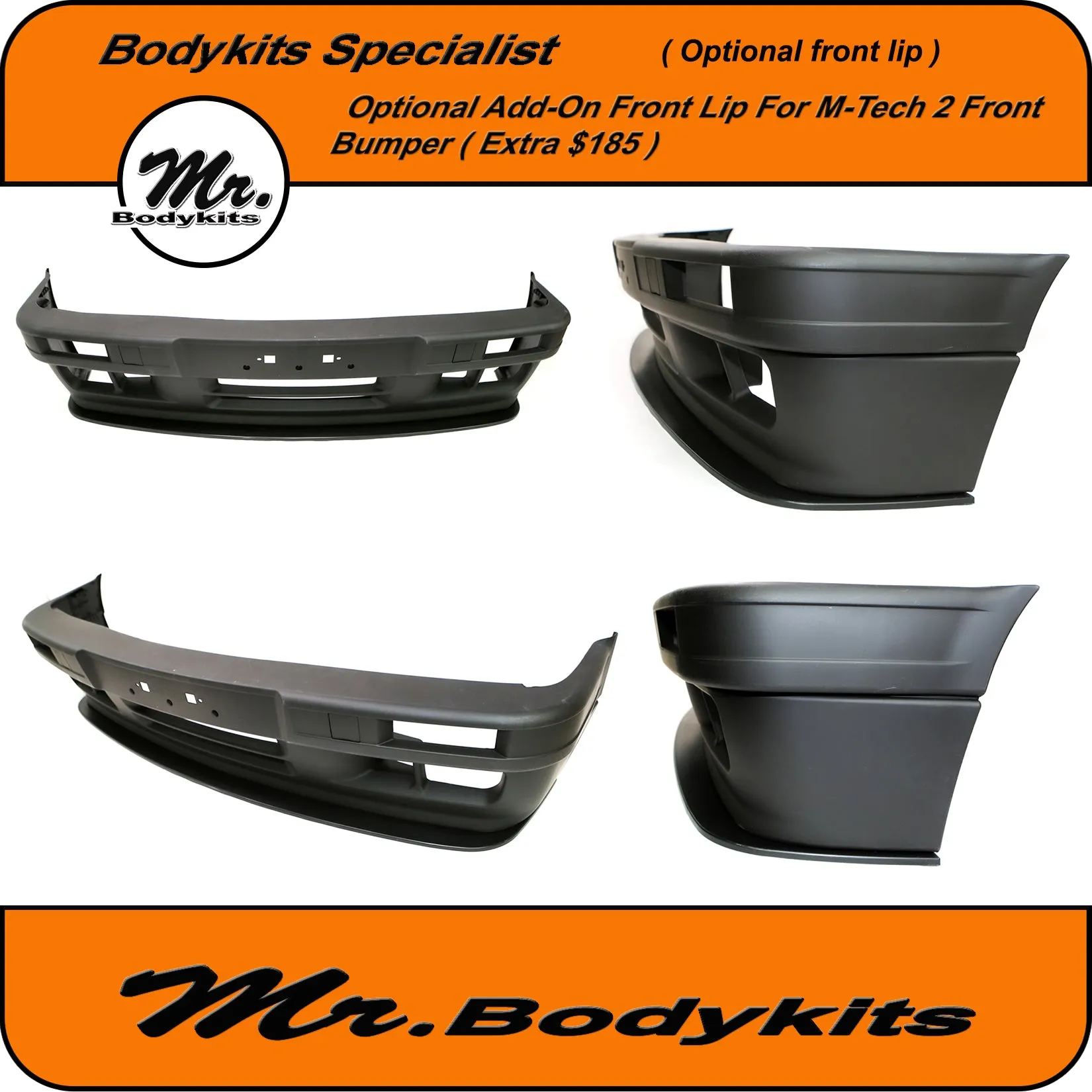 BMW E30 M-Tech 2 Style Complete Front Bumper For Sedan / Coupe / Convertible by Mr Bodykits