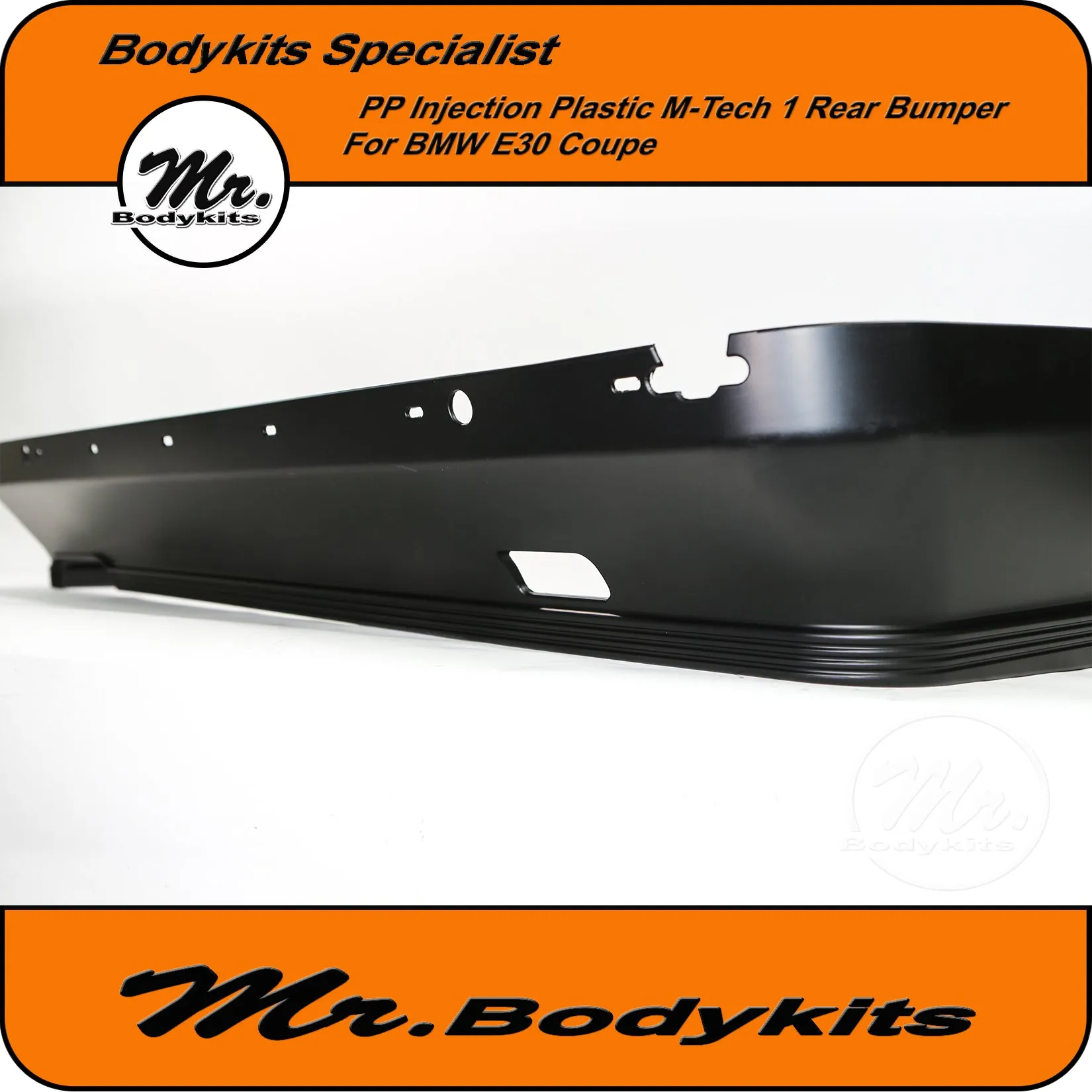 BMW E30 Plastic M-Tech 1 Style Rear Bumper Spoiler For Sedan / Coupe / Convertible By Mr Bodykits
