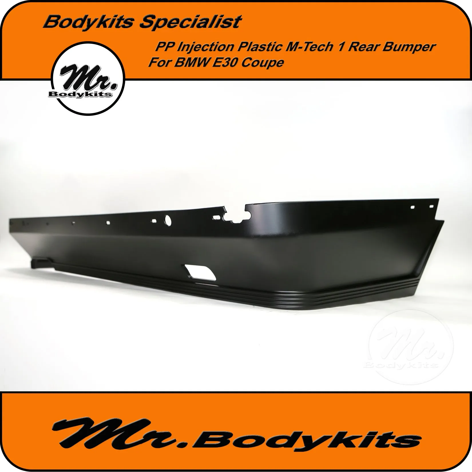 BMW E30 Plastic M-Tech 1 Style Rear Bumper Spoiler For Sedan / Coupe / Convertible By Mr Bodykits