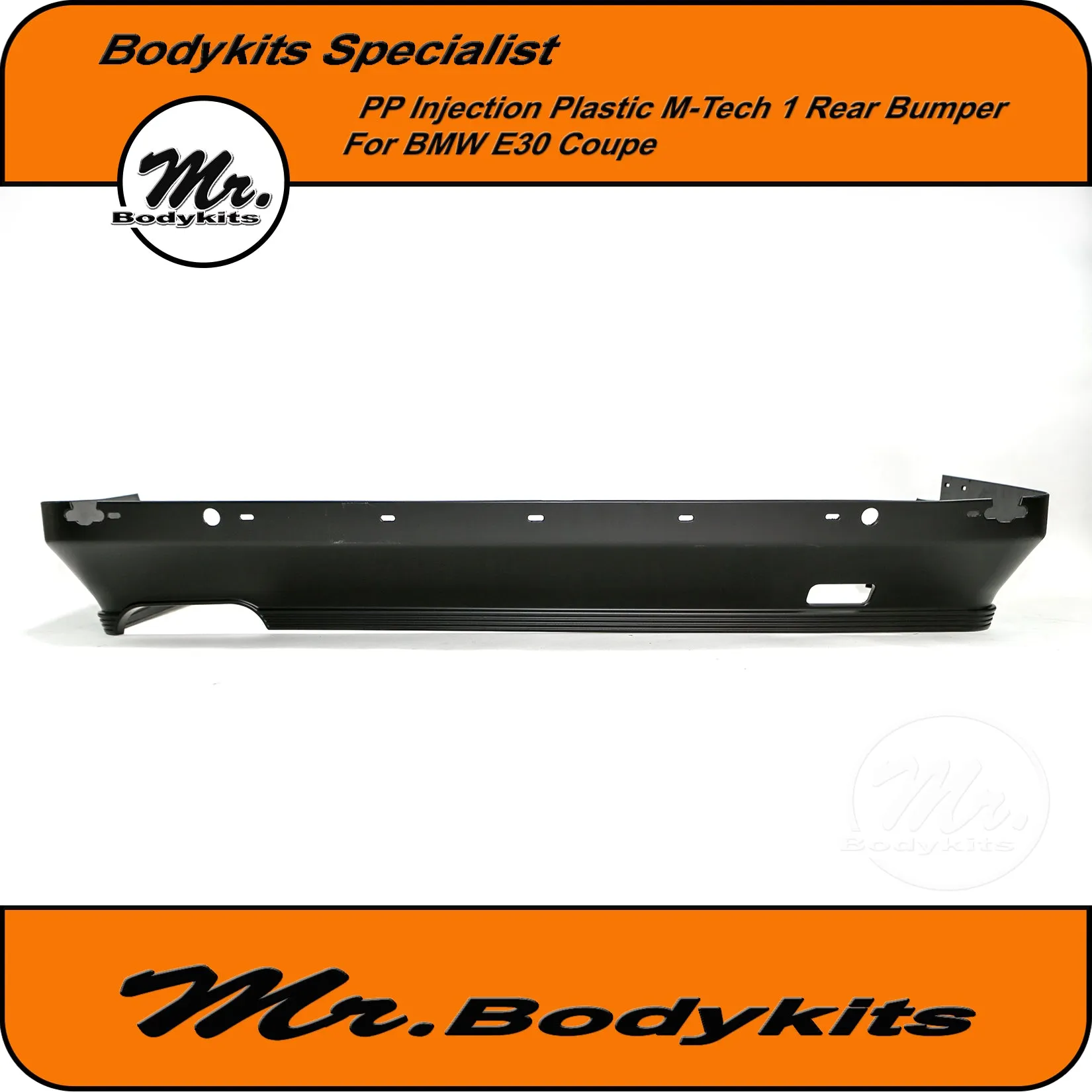 BMW E30 Plastic M-Tech 1 Style Rear Bumper Spoiler For Sedan / Coupe / Convertible By Mr Bodykits