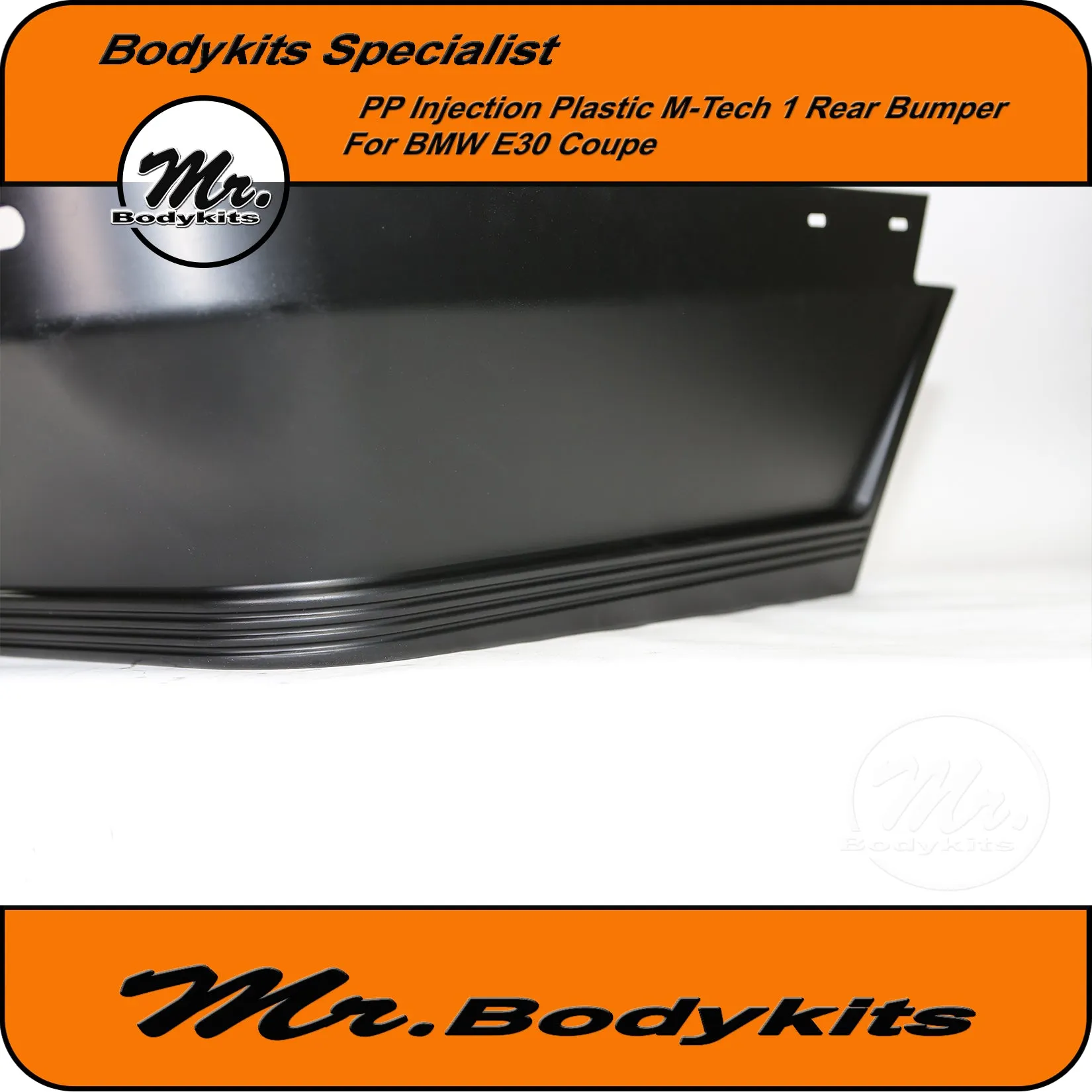 BMW E30 Plastic M-Tech 1 Style Rear Bumper Spoiler For Sedan / Coupe / Convertible By Mr Bodykits
