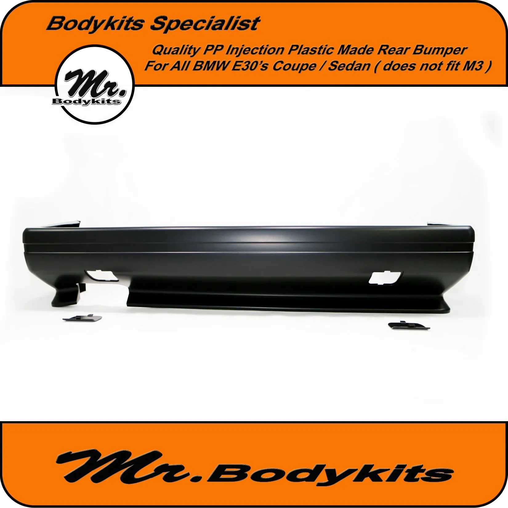 BMW E30 Plastic M3 Style Rear Bumper Spoiler For 3 Series Sedan Coupe Convertible by Mr Bodykits