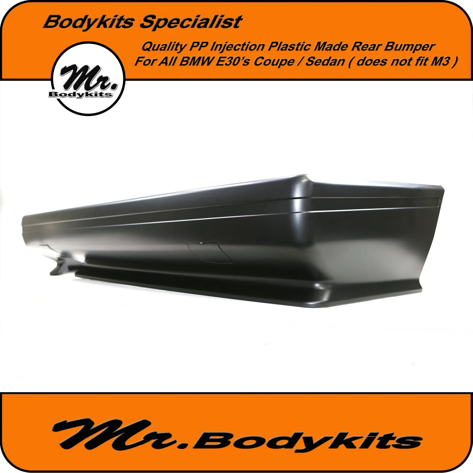 BMW E30 Plastic M3 Style Rear Bumper Spoiler For 3 Series Sedan Coupe Convertible by Mr Bodykits