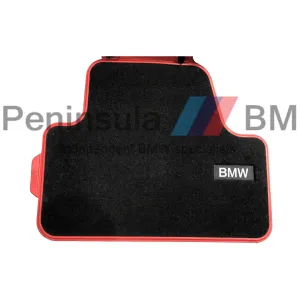 BMW Floor Mats Rear Set Textile Sport F33 F83 M4 Genuine 51472350509
