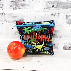 Bright Dinosaurs Personalized Reusable Food Bag