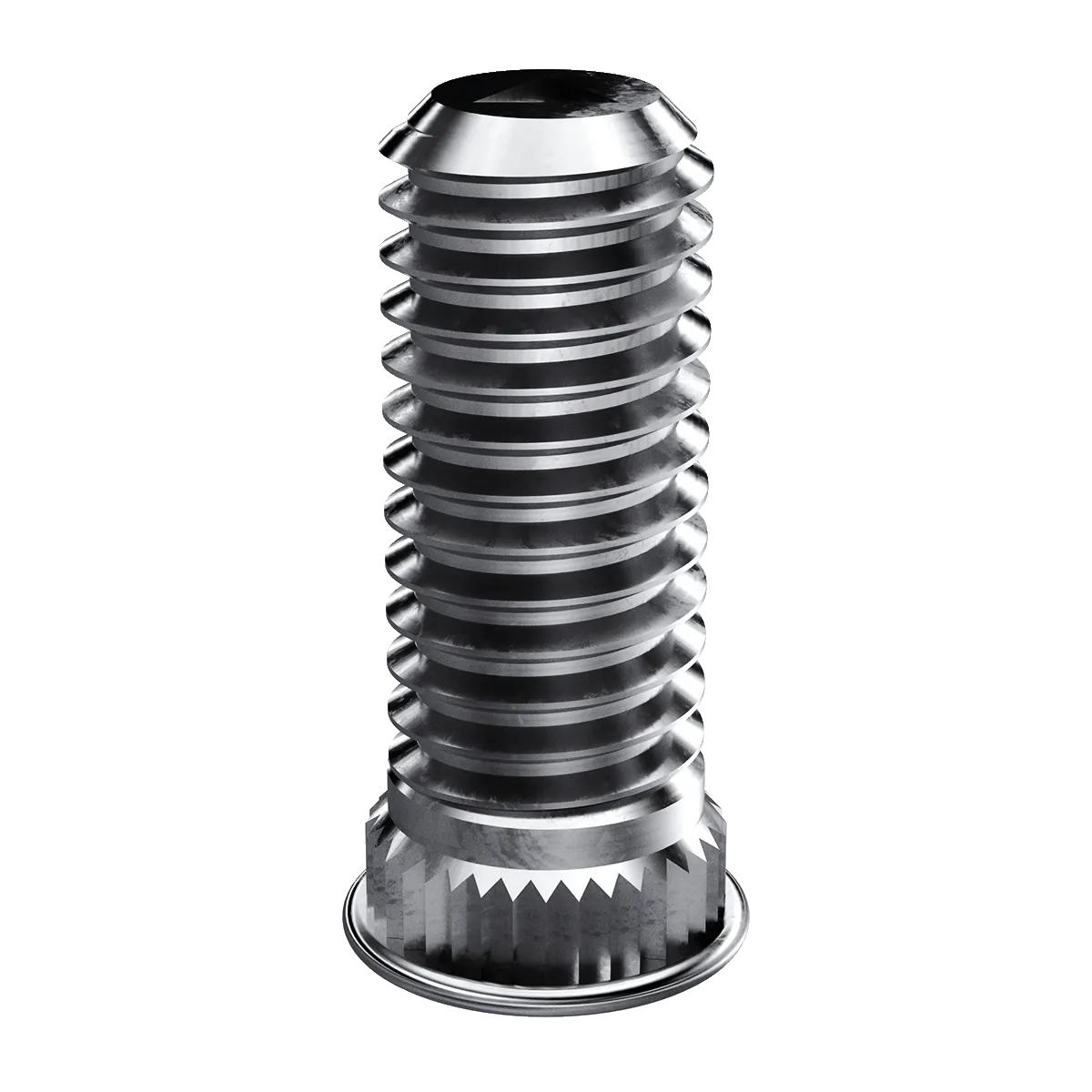 Broaching Stud, Phosphor Bronze CDA-510, Electro Tin, Metric, M5x0.8 x 10, 100 Pack