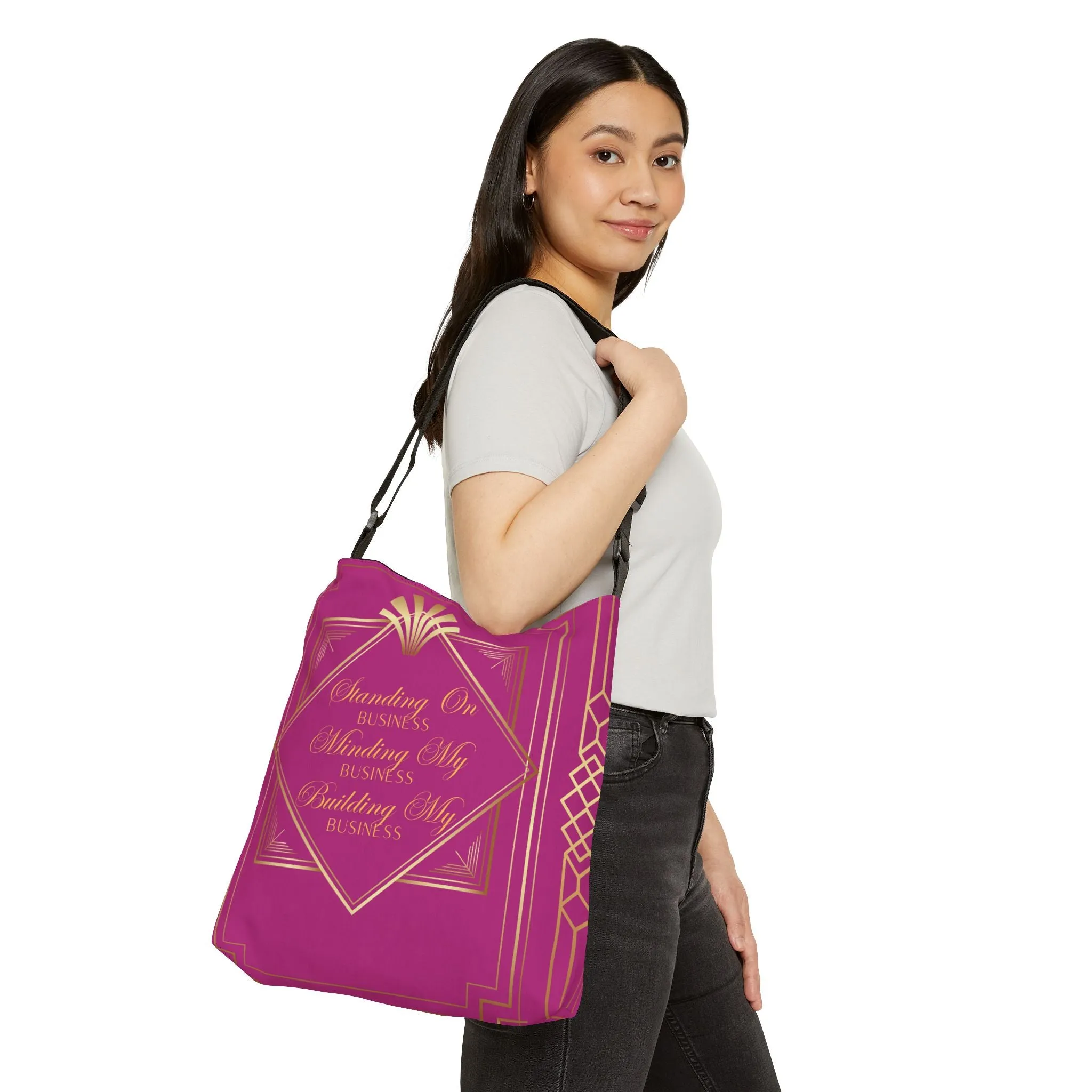 Business 2 (Pink) Adjustable Tote Bag (AOP)