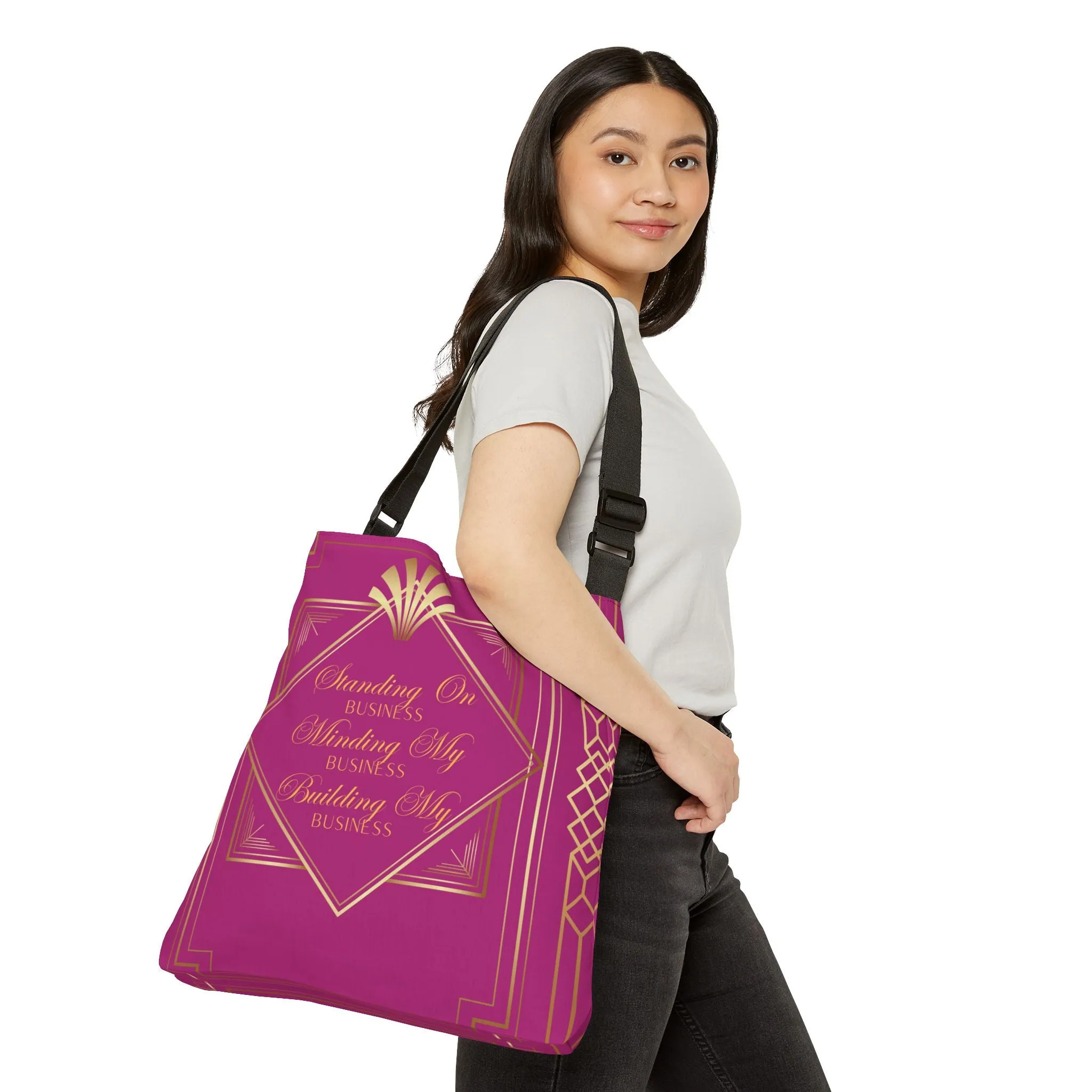 Business 2 (Pink) Adjustable Tote Bag (AOP)