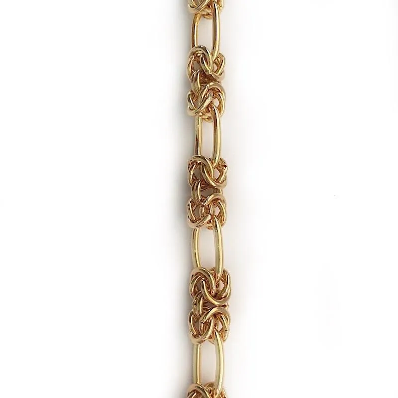 Byzantine Link Gold Chain by the Inch (#704)
