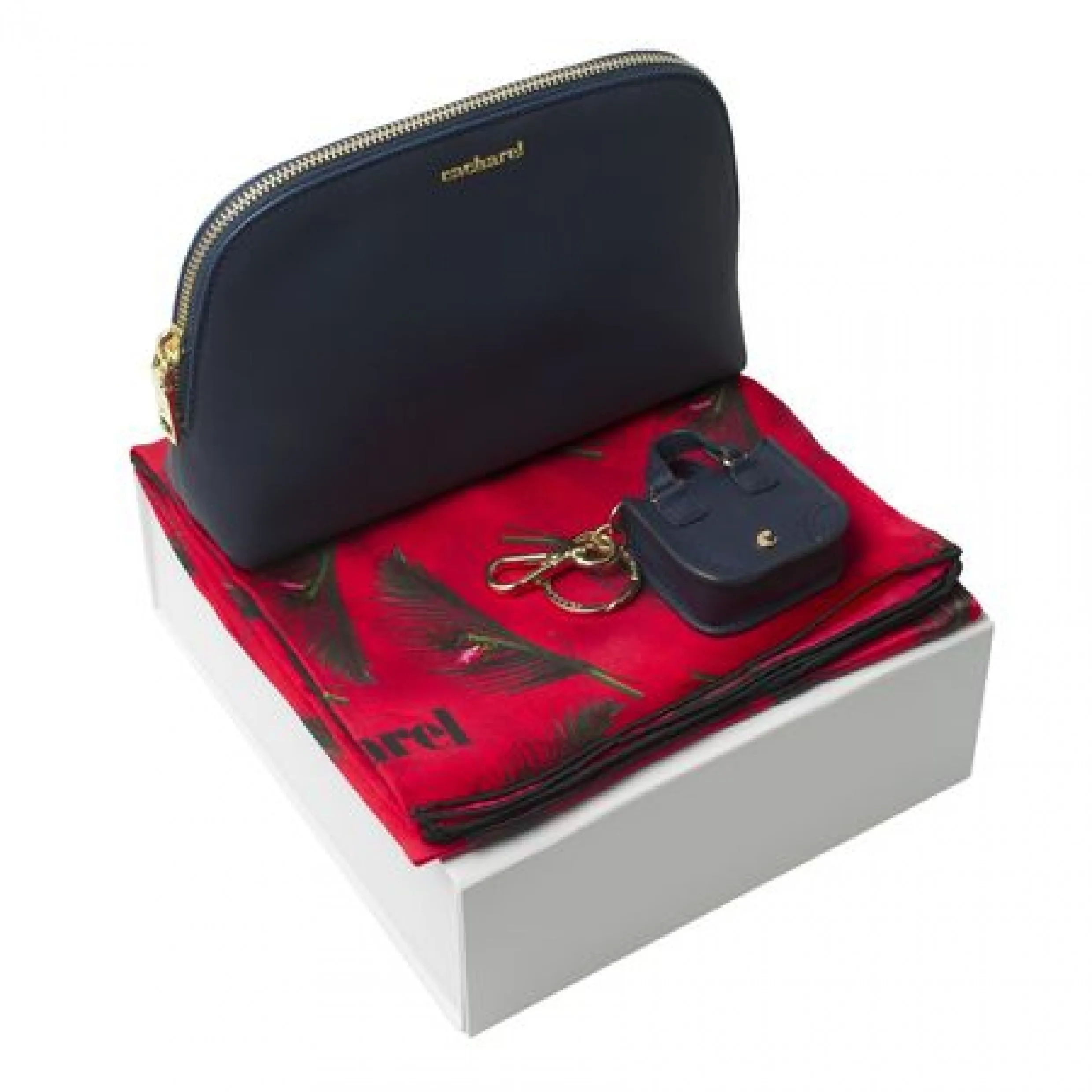 Cacharel CPCKL836-Set Victoire (key ring, silk scarf & cosmetic bag)