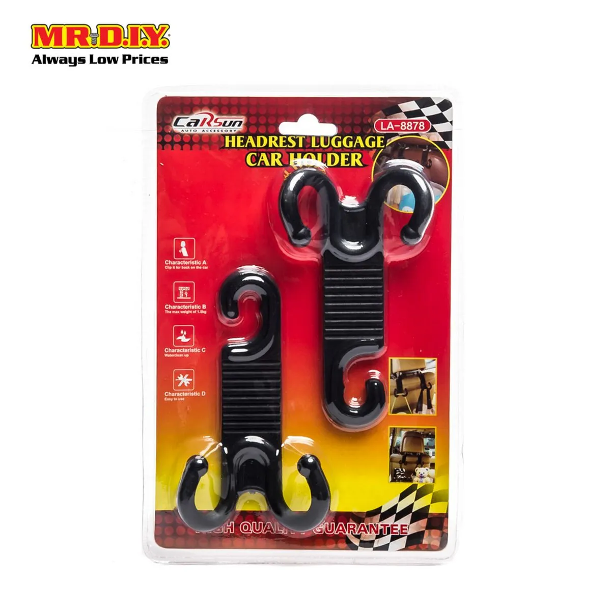 CARSUN Groceries Bag Hanger Double Hooks (2pcs)