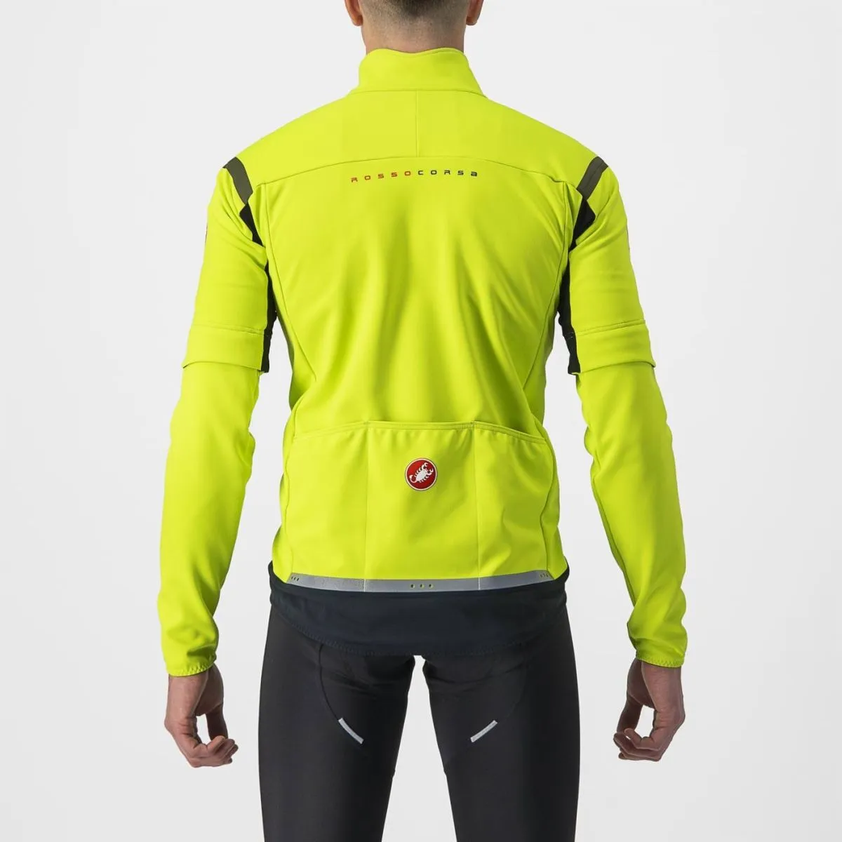 Castelli Jacket Perfetto RoS 2 Convertible Electric Lime/Dark Gray
