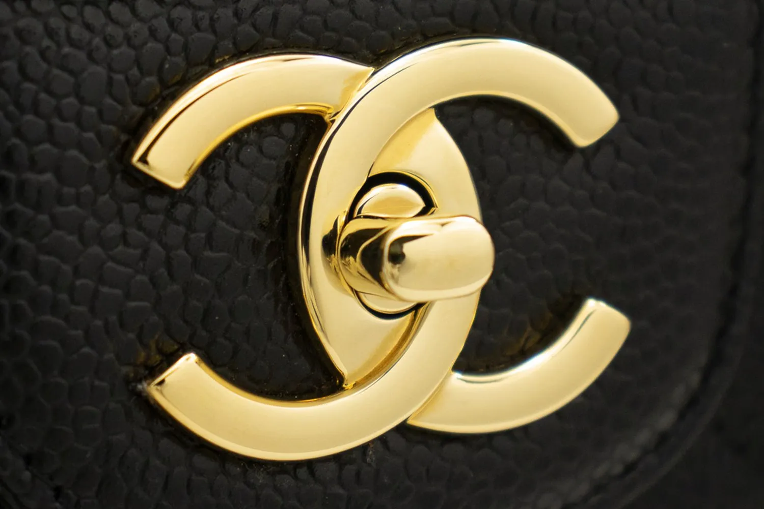 CHANEL Maxi Classic Handbag Grained Calfskin Double Flap Chain Shoulder Bag j17