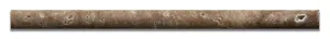 Chocolate Travertine Honed 3/4 X 12 Bullnose Liner Trim Molding - Standard Quality - BOX of 15 PCS