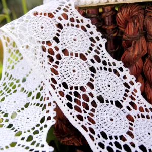 Cluny Style Wide White Lace Trim 2¾" wide