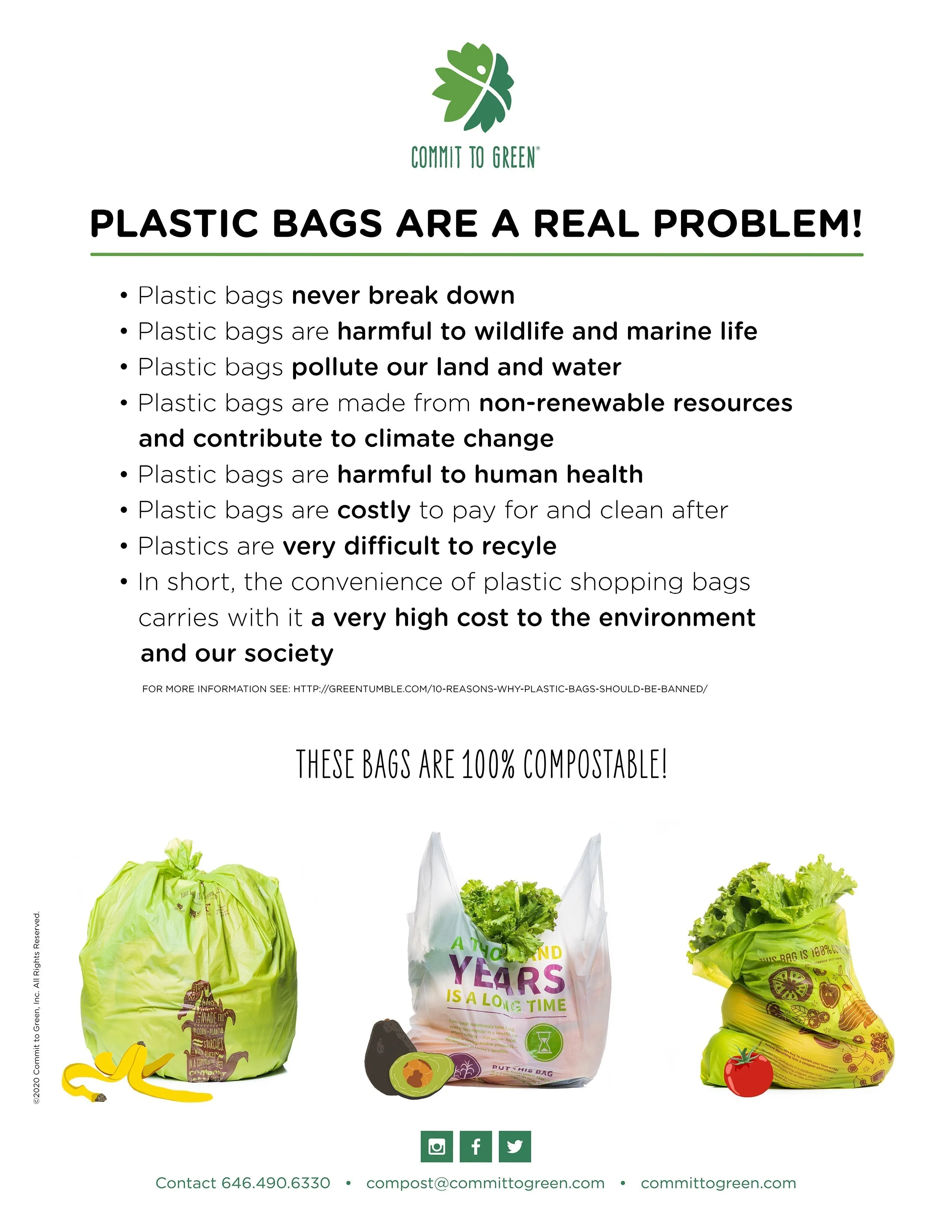 Compostable <br>Produce Bag on a Roll x5