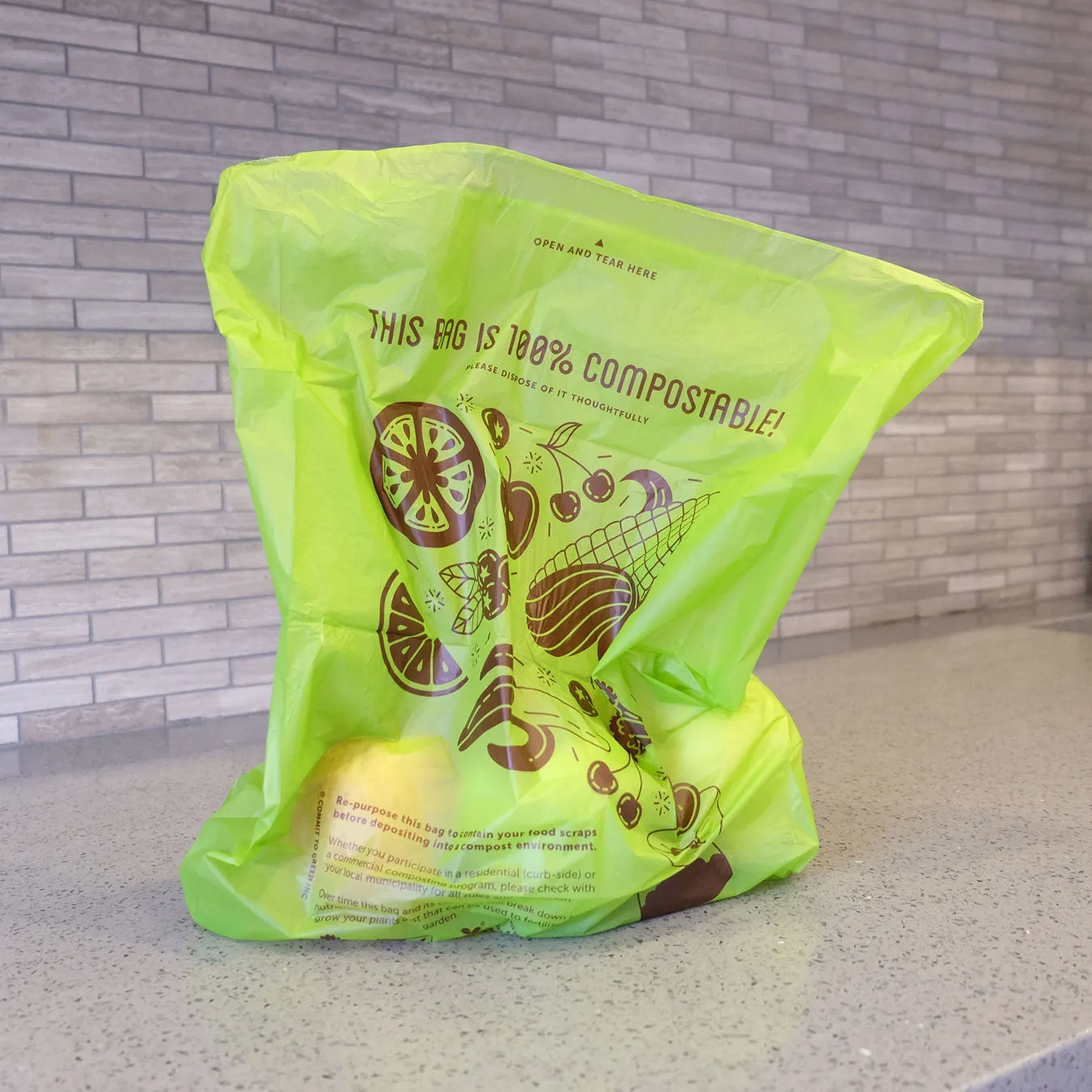 Compostable <br>Produce Bag on a Roll x5