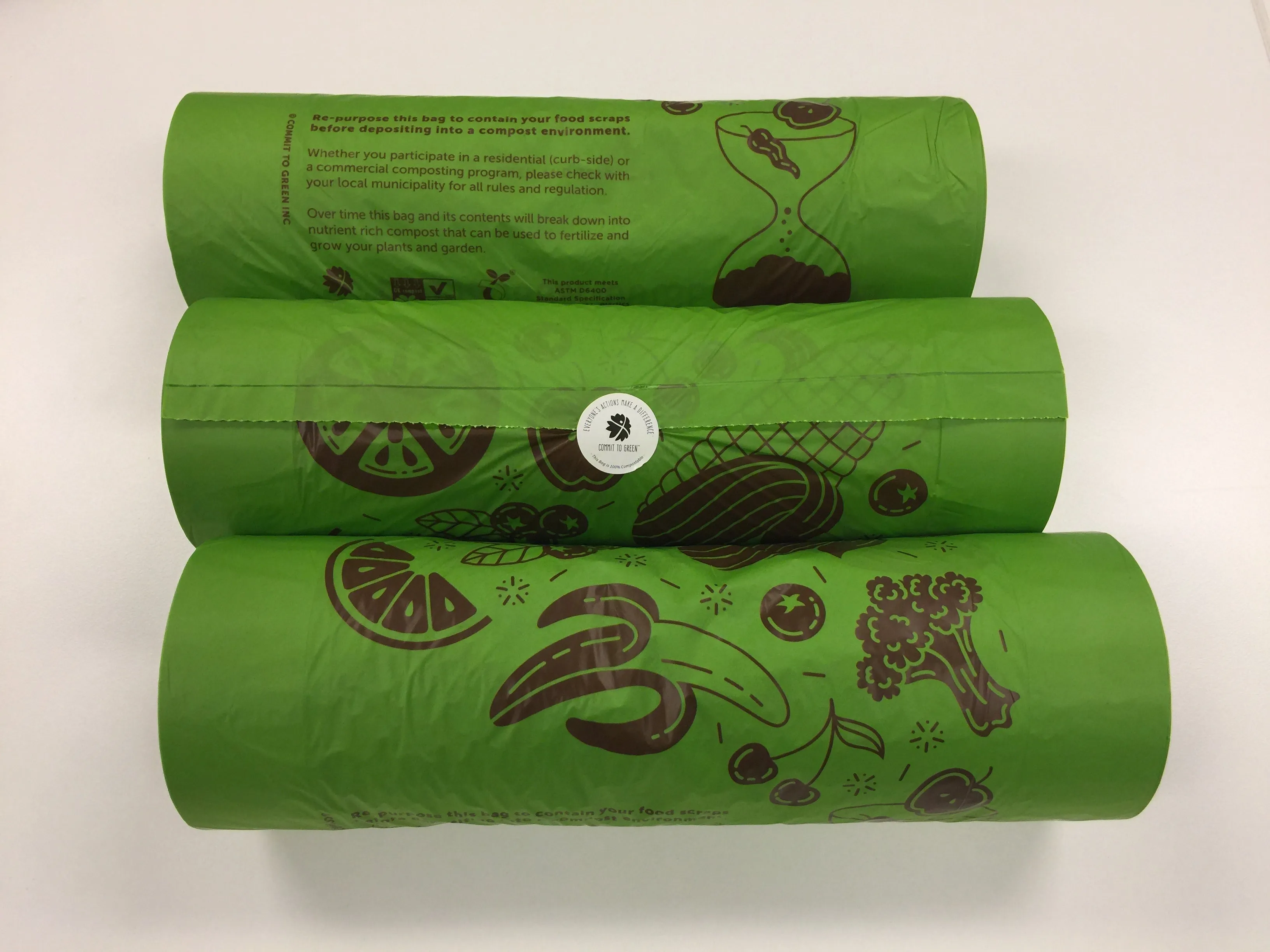 Compostable <br>Produce Bag on a Roll x5