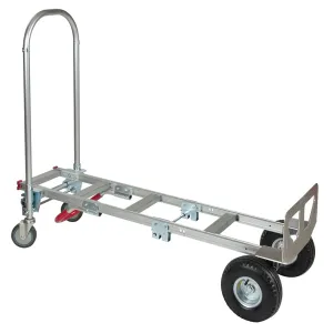 Convertible Hand Truck - 10" Pneumatic Wheels - Continuous Handle - 1 Each