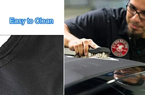 Convertible Soft Top MB03-22 Compatible with Mercedes R129 SL1990-2002 Hatchback Convertible Soft Top & Plastic Window Black Vinyl Replacement for MB-3394-BLK-TW MBZ 12148 MB0322 Black Canvas