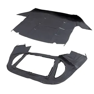 Convertible Soft Top MB03-22 Compatible with Mercedes R129 SL1990-2002 Hatchback Convertible Soft Top & Plastic Window Black Vinyl Replacement for MB-3394-BLK-TW MBZ 12148 MB0322 Black Canvas