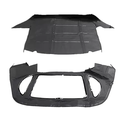 Convertible Soft Top MB03-22 Compatible with Mercedes R129 SL1990-2002 Hatchback Convertible Soft Top & Plastic Window Black Vinyl Replacement for MB-3394-BLK-TW MBZ 12148 MB0322 Black Canvas