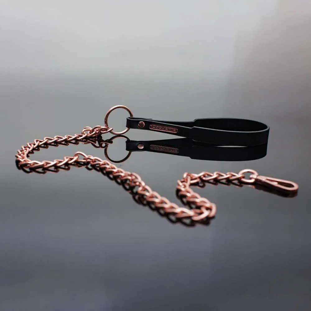 Coquette White and Rose Gold Leash