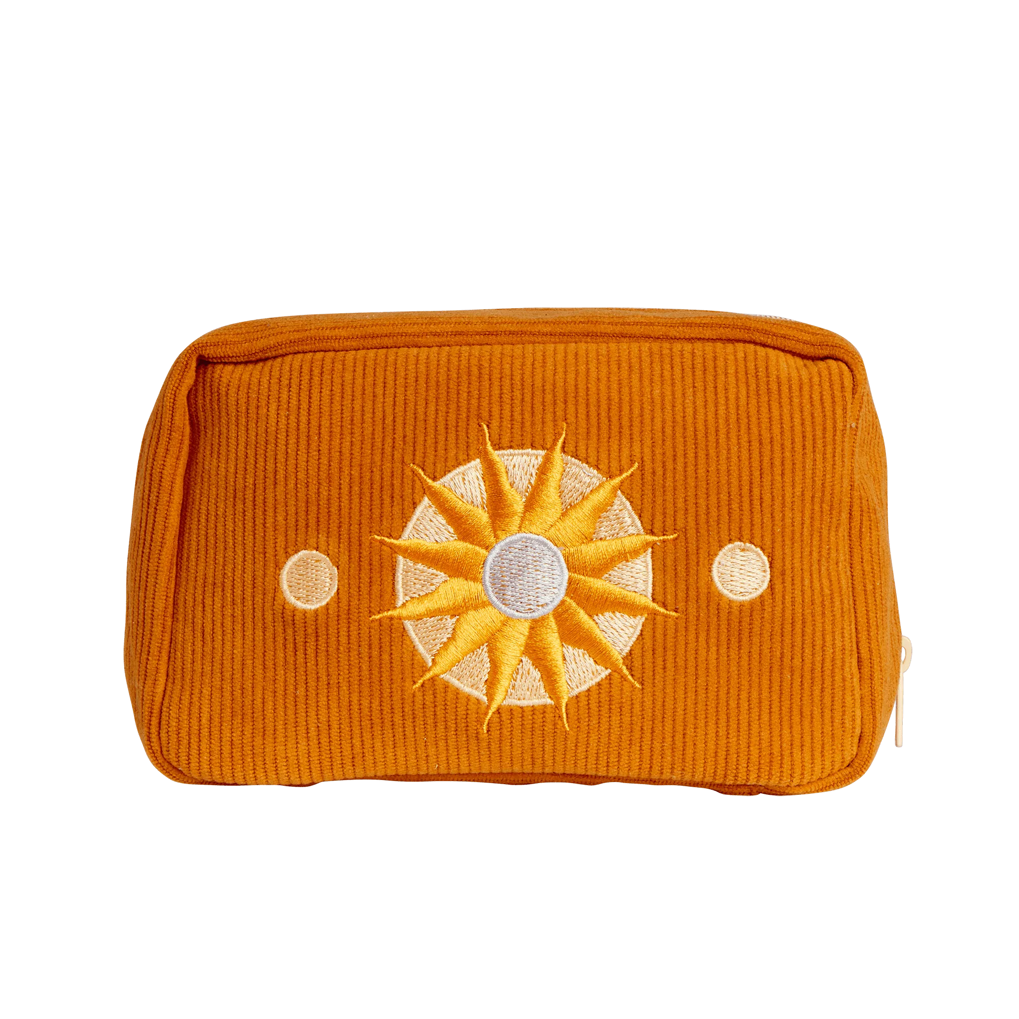 Corduroy Makeup Bag in Burnt Orange