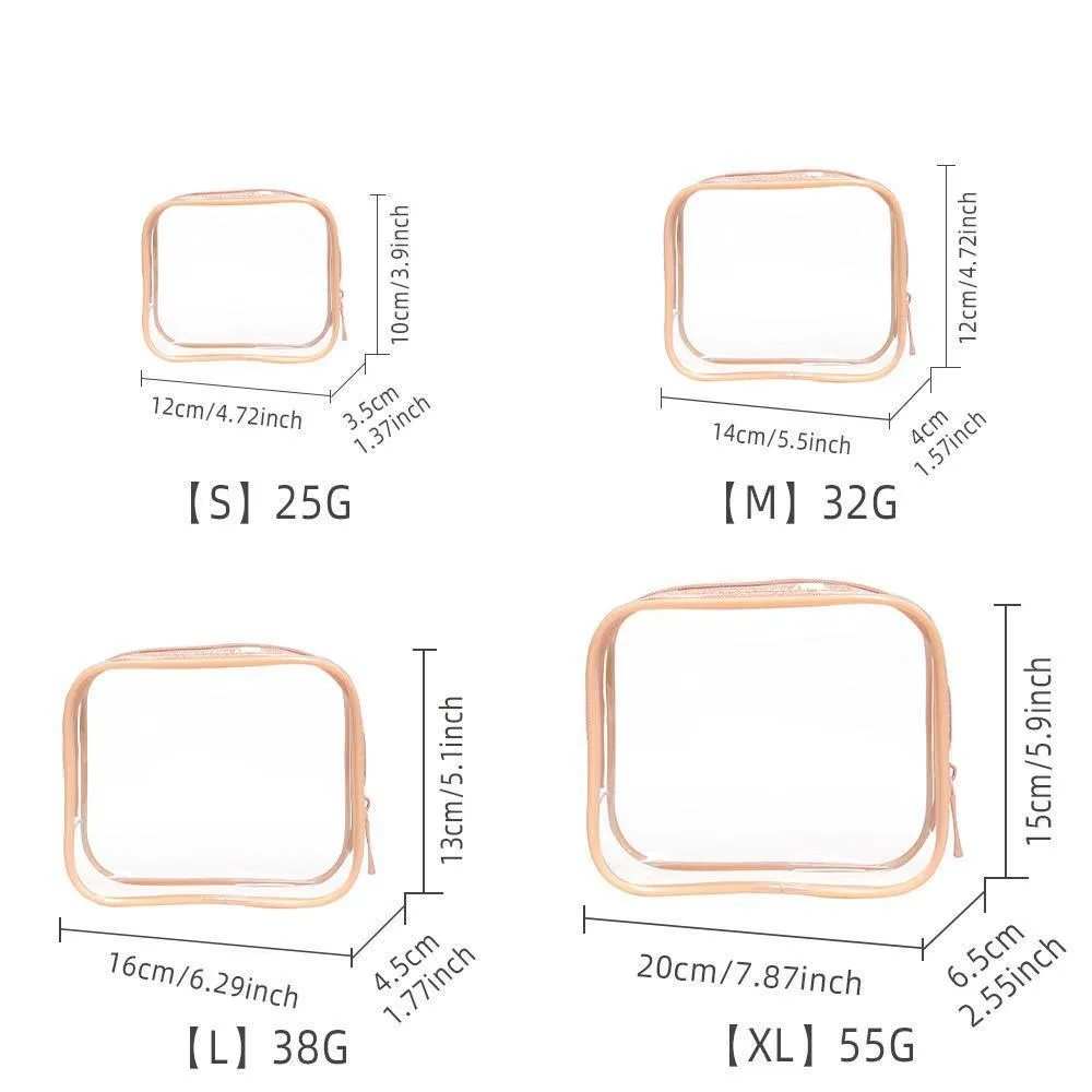 Cosmetic Bag PVC 4PCS 9Colors