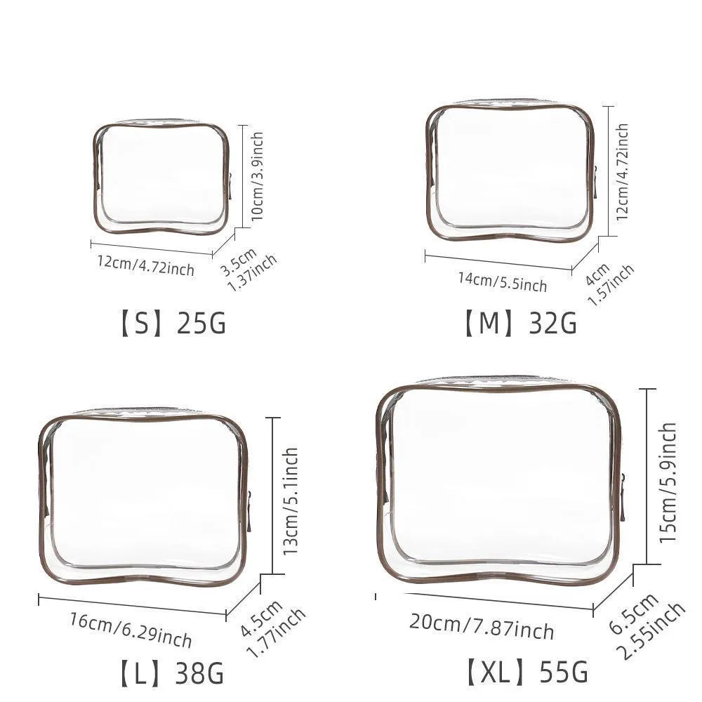 Cosmetic Bag PVC 4PCS 9Colors