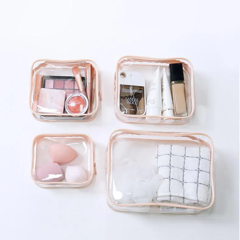 Cosmetic Bag PVC 4PCS 9Colors