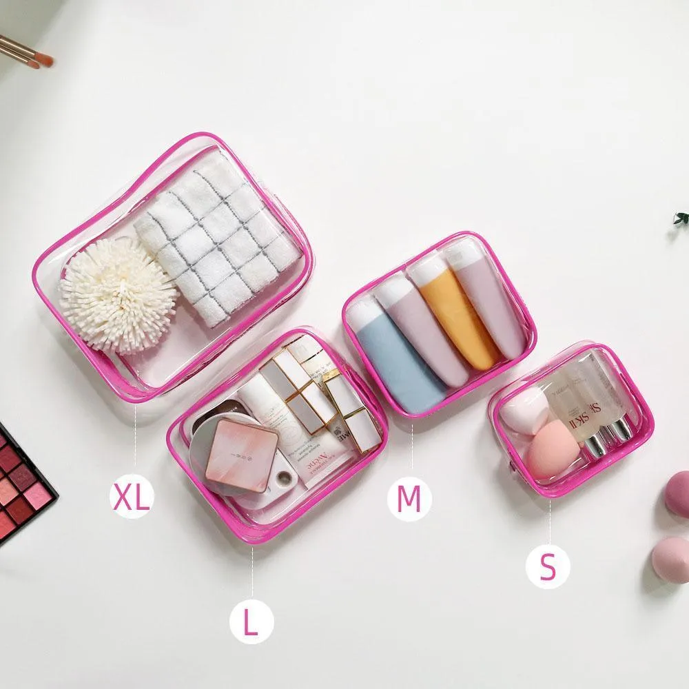 Cosmetic Bag PVC 4PCS 9Colors