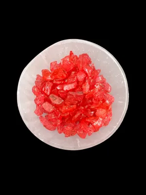 Crackled Red Quartz Gemstone Chips