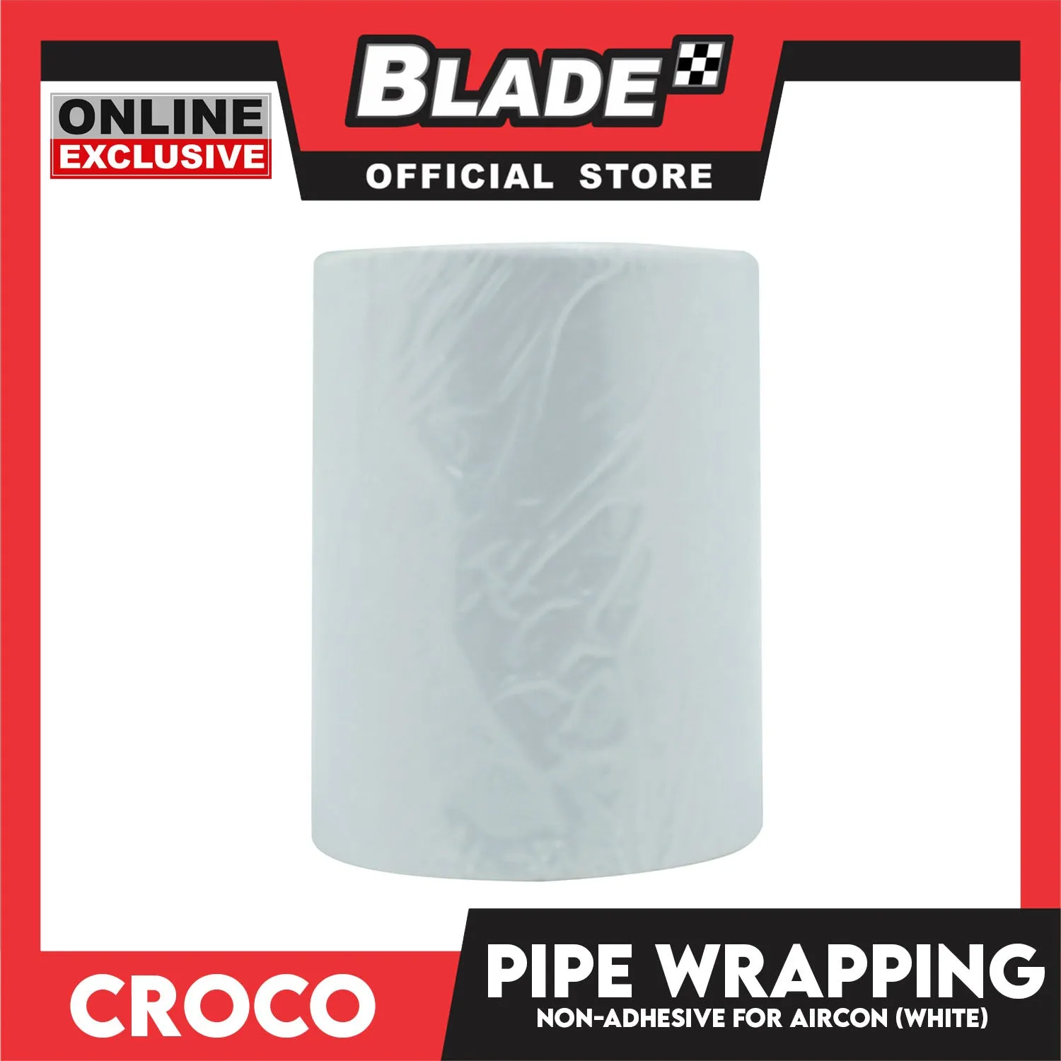 Croco Pipe Wrapping Tape Non-Adhesive For Aircon 1 Roll 4''x45meters (White)